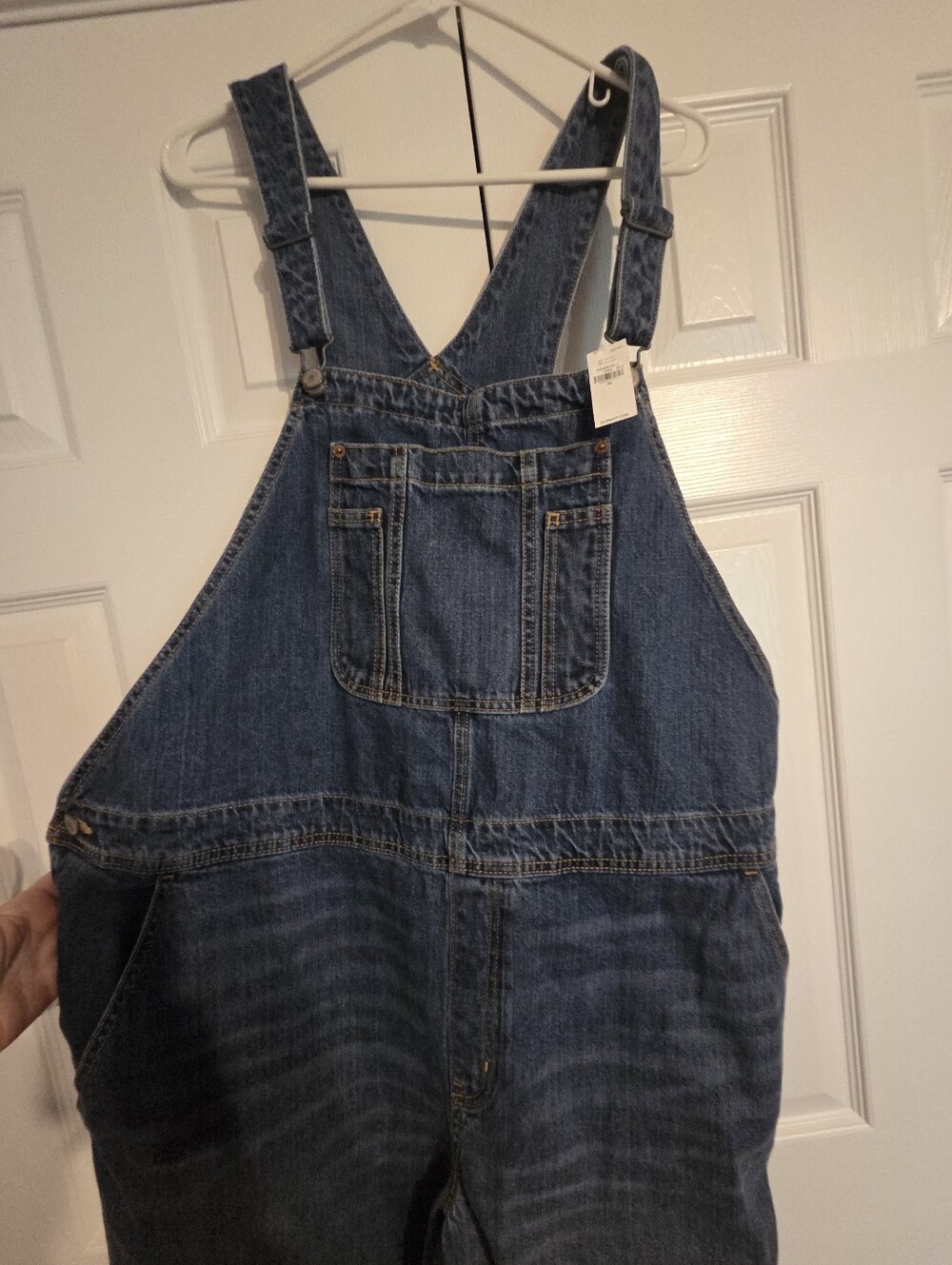 Classic Blue Denim Overalls - Women's Relaxed Fit Baggy Wide-Leg NWT OLD NAVY